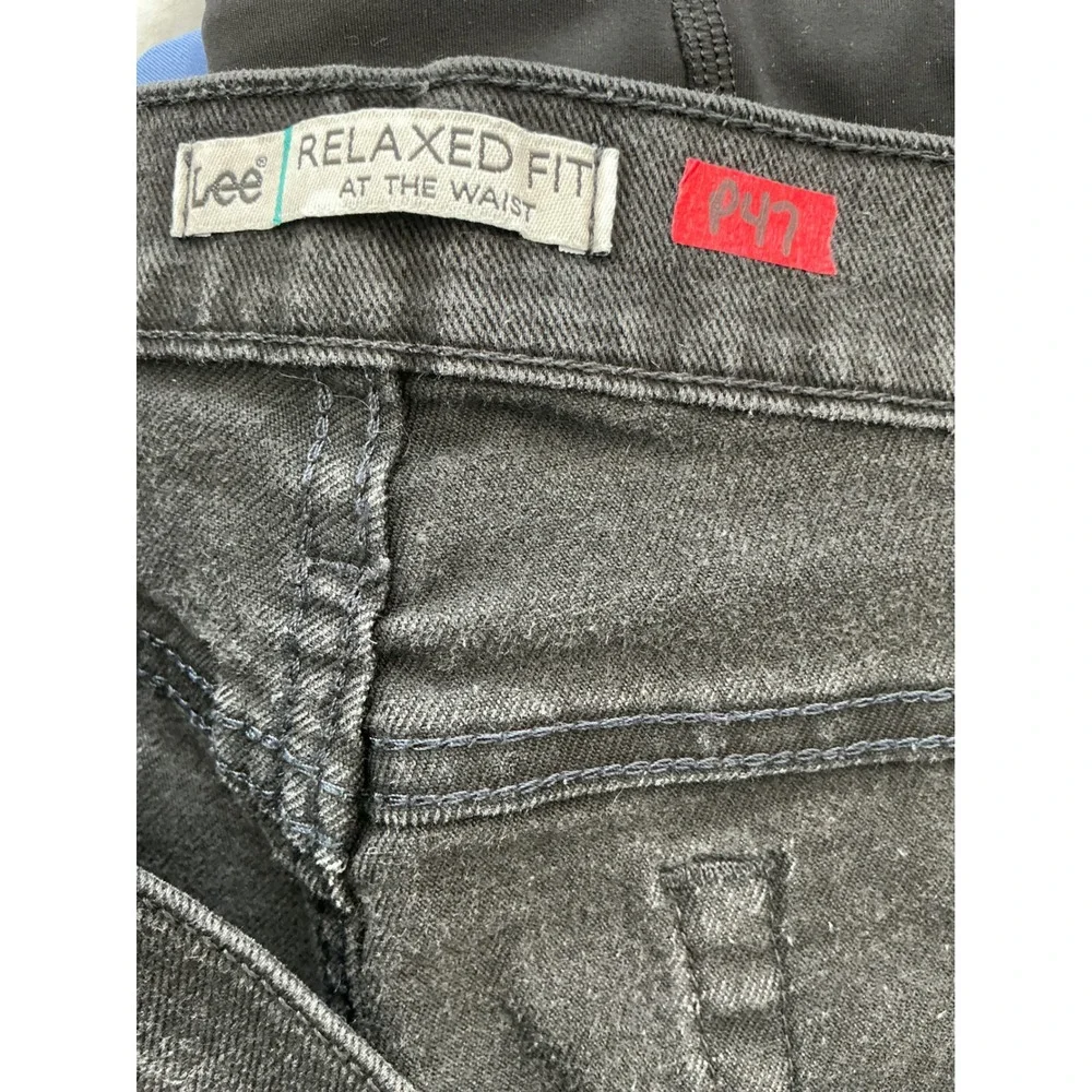 Lee Relaxed Fit Women Black Denim Shorts‎ Size 16 Long